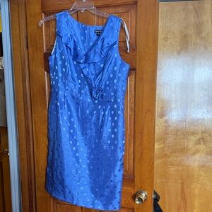 Maggy London Blue Sleeveless Polka Dot Mini Dress